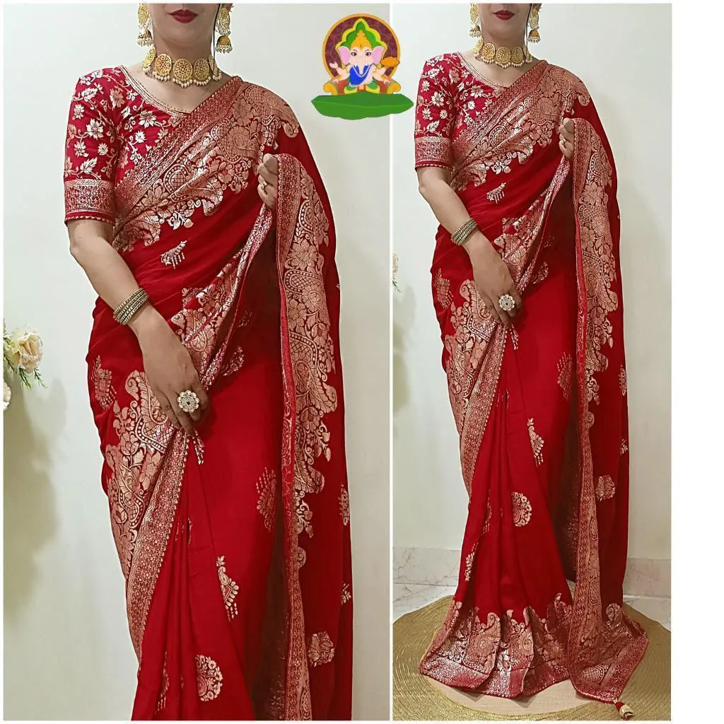 Buy Pure viscose Dolla Silk Saree from SK COLLECTION - Reseller Bazzar